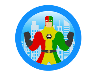 Meritmeter Superhero badge